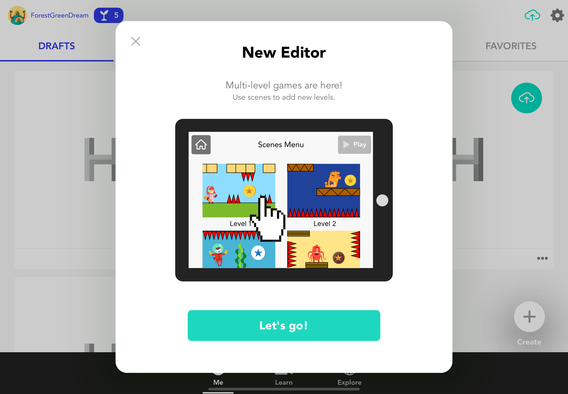 Scenes Editor Workflow